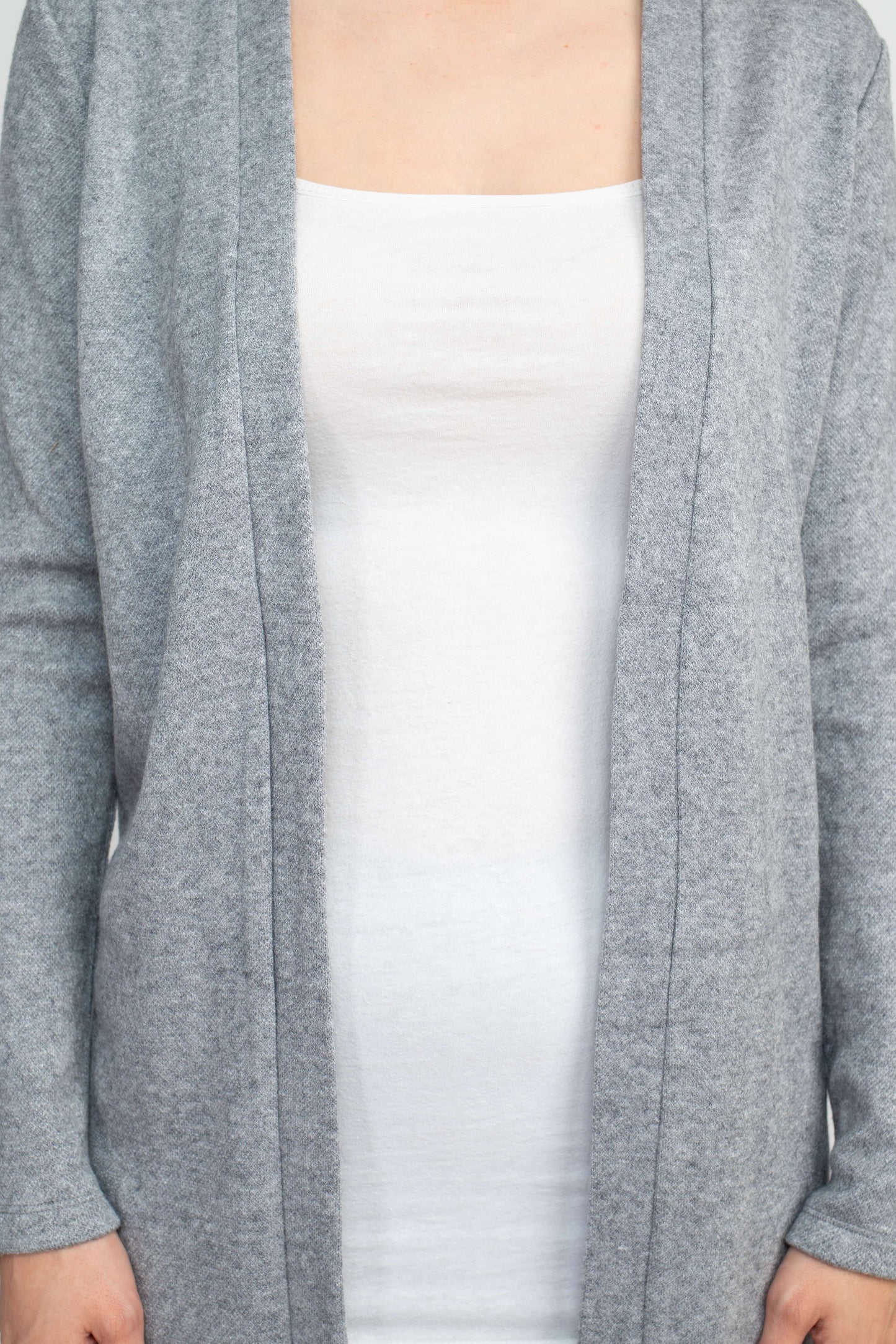 Adyson Parker Open Front Long Sleeve Long Bodied Slit Side Knit Long Cardigan-3