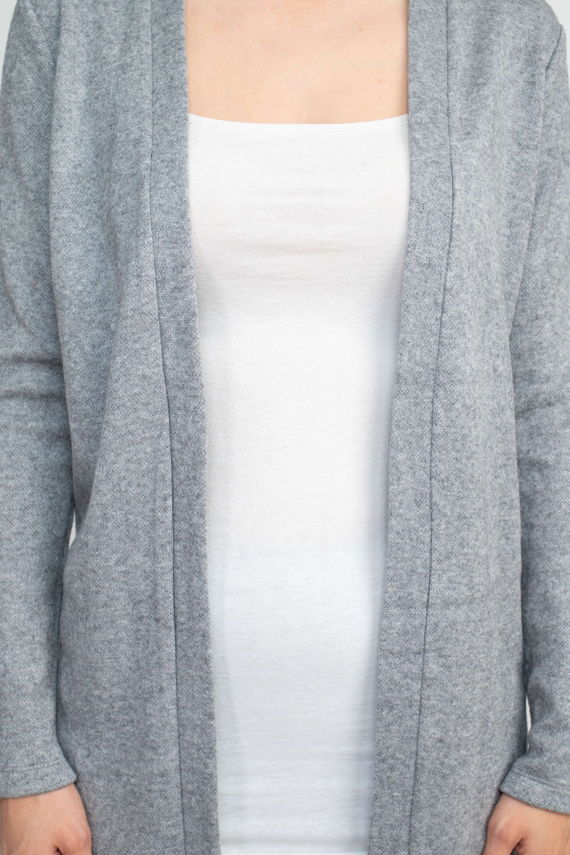 Adyson Parker Open Front Long Sleeve Long Bodied Slit Side Knit Long Cardigan-3