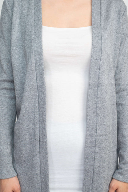 Adyson Parker Open Front Long Sleeve Long Bodied Slit Side Knit Long Cardigan-3