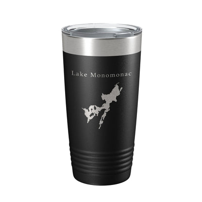 Lake Monomonac Map Tumbler Travel Mug Insulated Laser Engraved Coffee Cup Massachusetts New Hampshire 20 oz-0