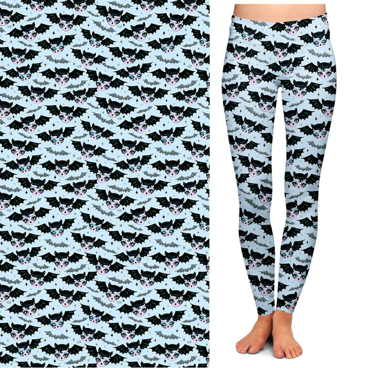 "Battylicious" Leggings by Miss Fluff x Lipstick & Chrome BLUE-0