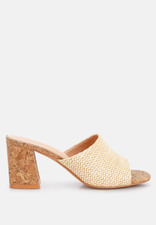 Addie Raffia Slip On Sandals-0
