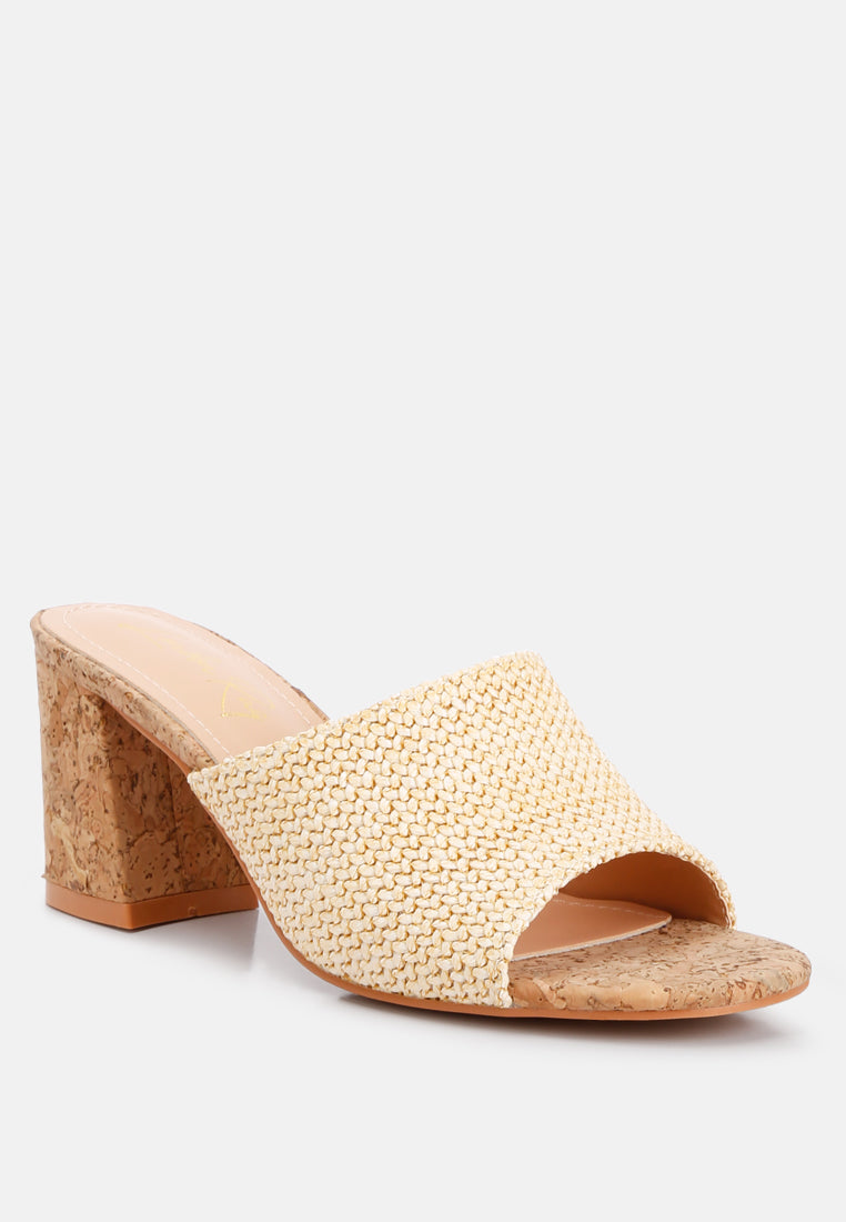 Addie Raffia Slip On Sandals-1