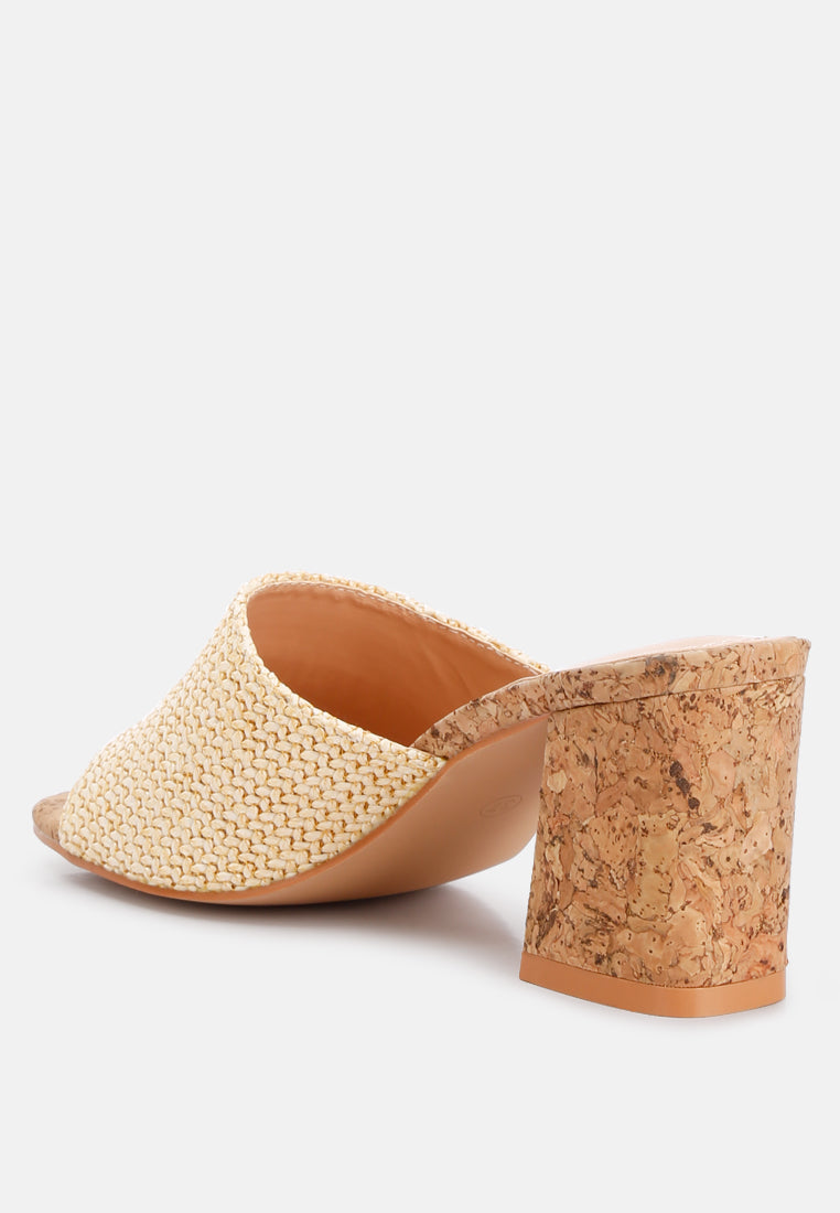 Addie Raffia Slip On Sandals-2