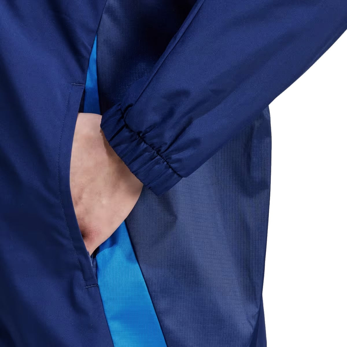 Italy soccer training rain jacket 2024/25 navy blue - Adidas-4