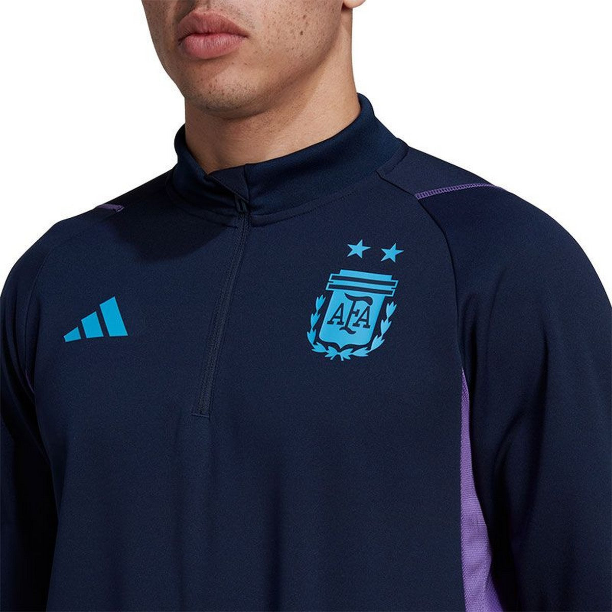 Argentina training technical Soccer sweat top 2022/23 navy - Adidas-3
