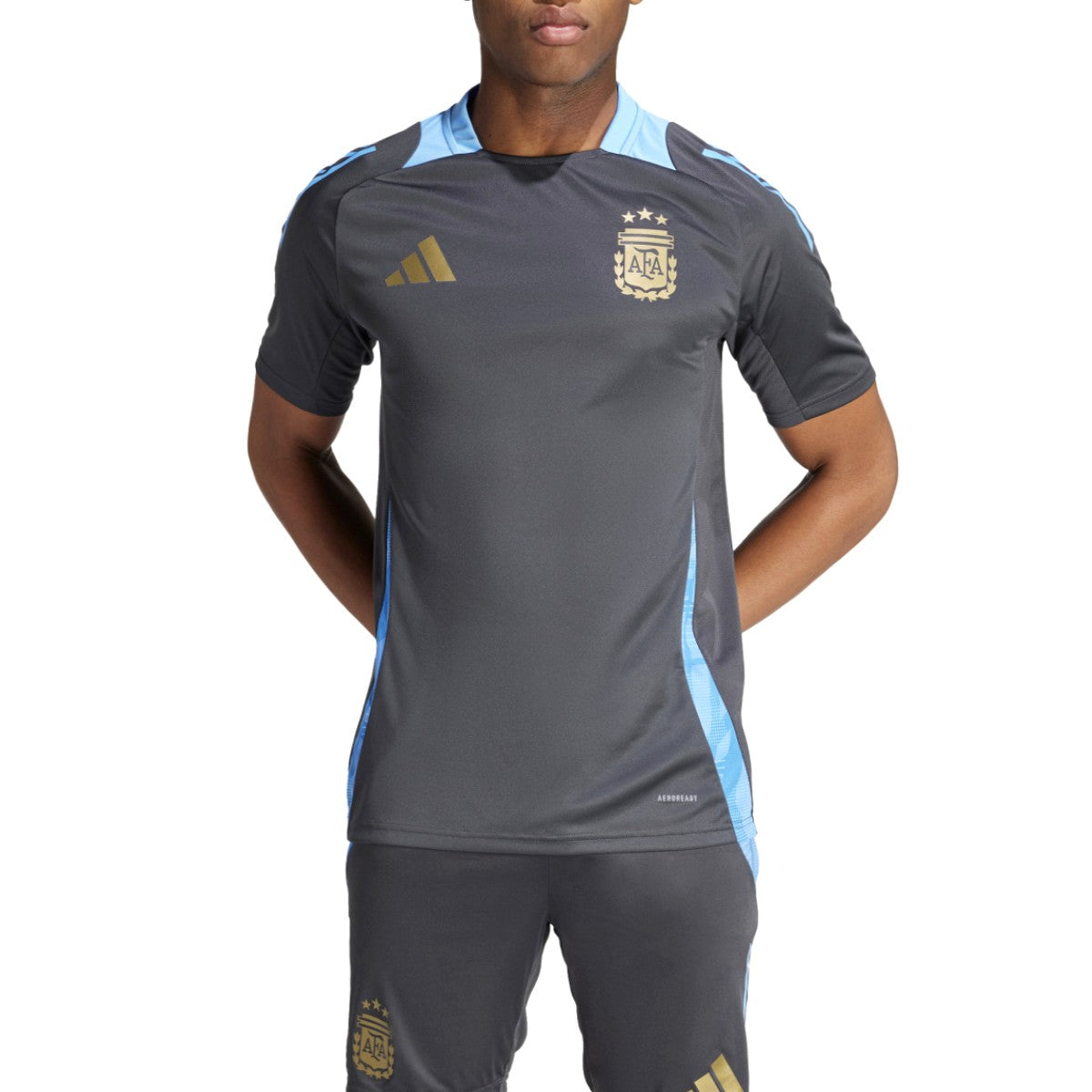 Argentina grey s/s players training set 2024/25 - Adidas-0