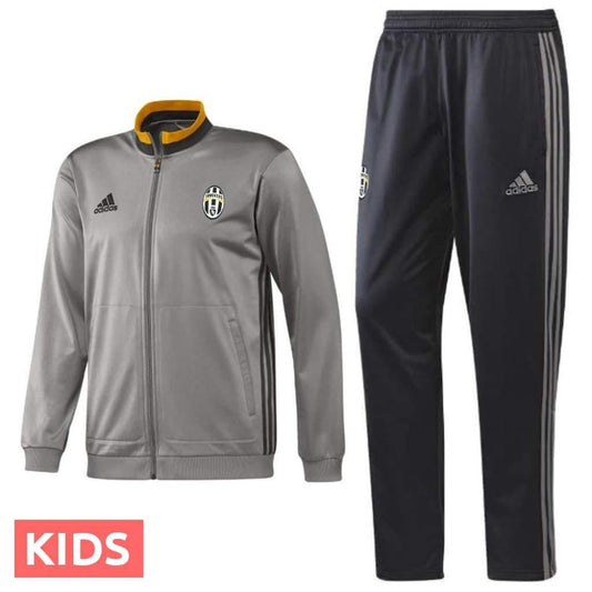 Kids - Juventus grey Training Soccer Tracksuit 2016/17 - Adidas-0