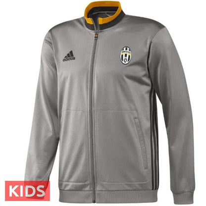 Kids - Juventus grey Training Soccer Tracksuit 2016/17 - Adidas-2
