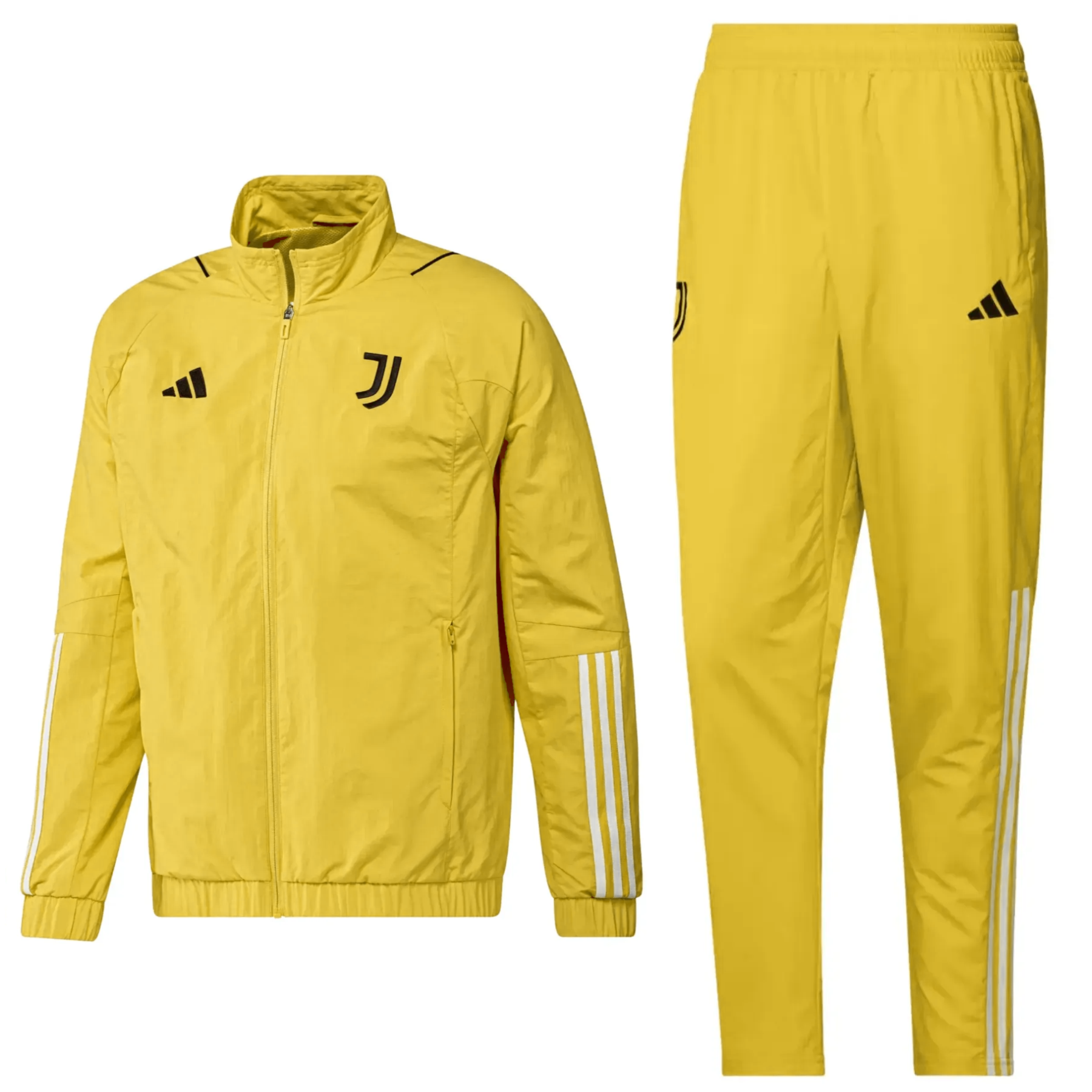 Juventus yellow training presentation Soccer tracksuit 2024 - Adidas-0