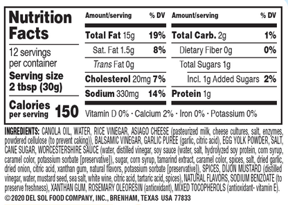 Brianna's Asiago Caesar Salad Dressing (6x12Oz)-2