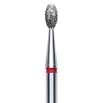 DIAMOND NAIL DRILL BIT, "OLIVE", RED, HEAD DIAMETER 2.5 MM/WORKING PART 5 MM (FA130R025/5) - STALEKS™-1