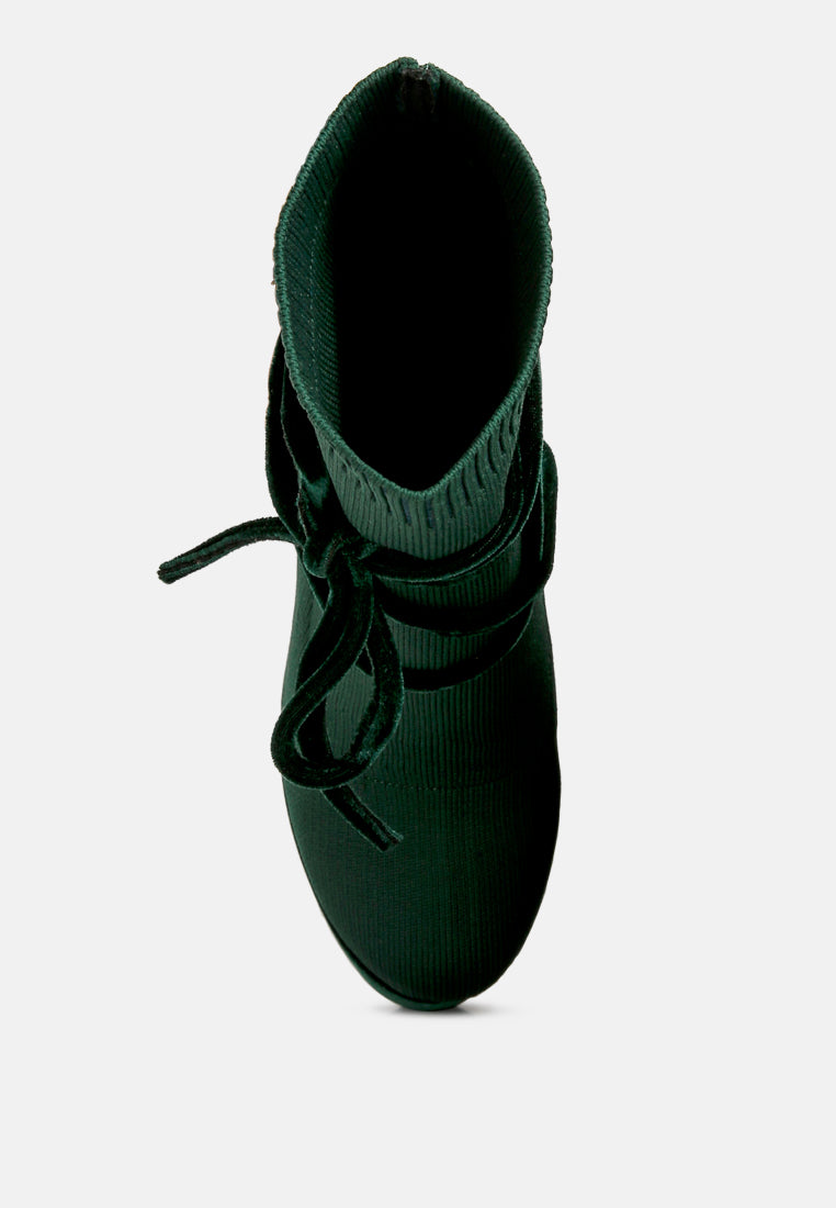 After Pay High Heel Velvet Knitted Boot-4