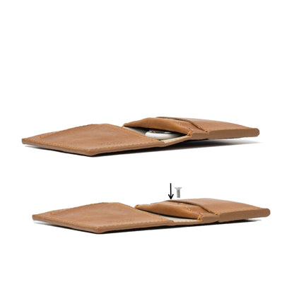 Leather AirTag Card Wallet - The Minimalist 5.0-1