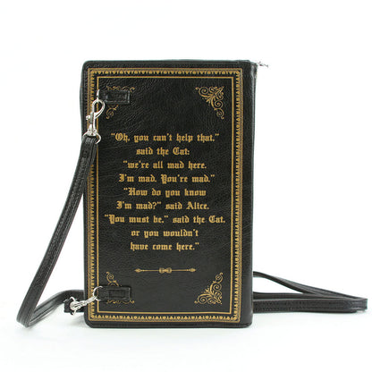Alice In Wonderland Book Handbag - BLACK-2
