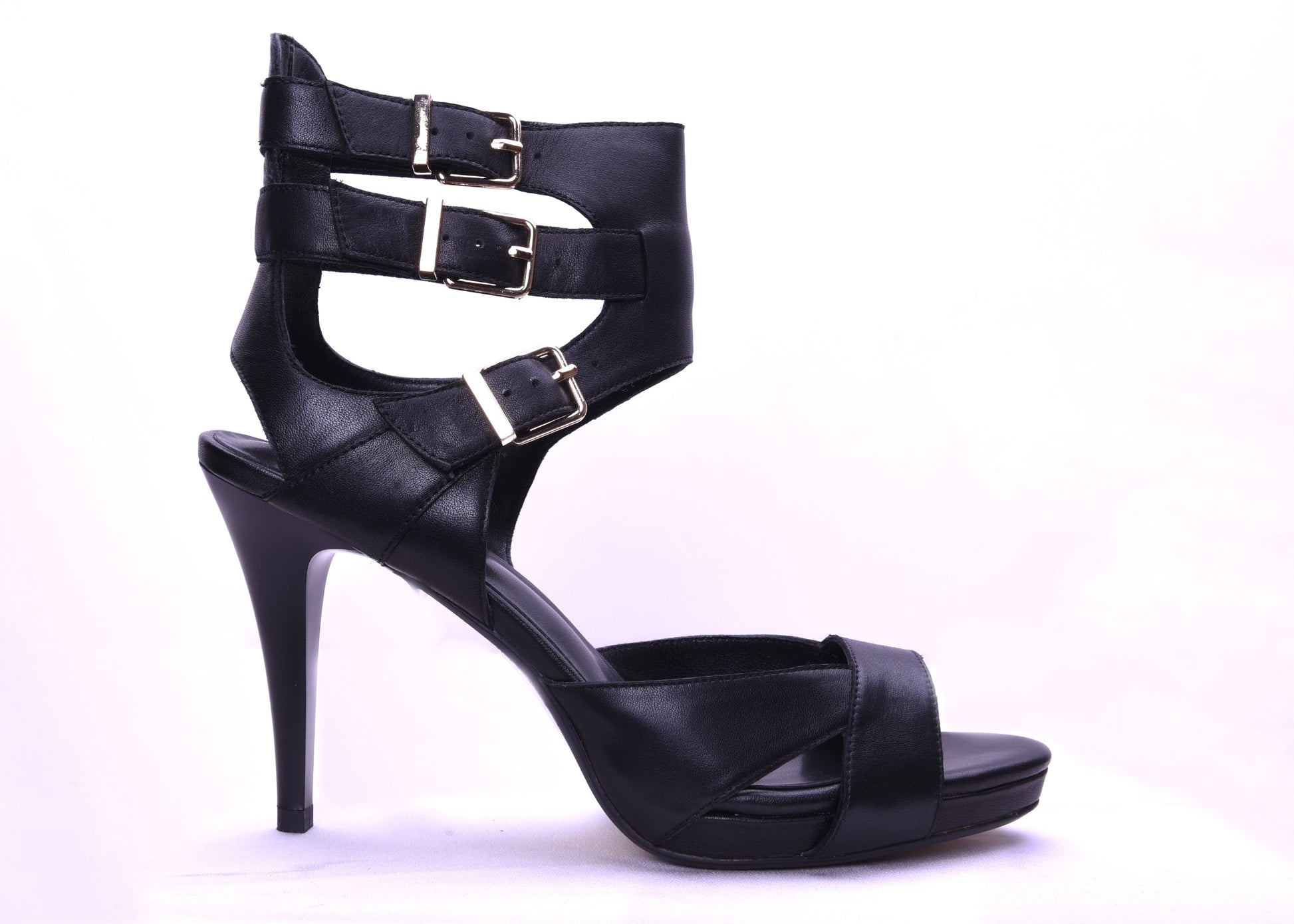 Amelia - Black High Heel Sandals-1