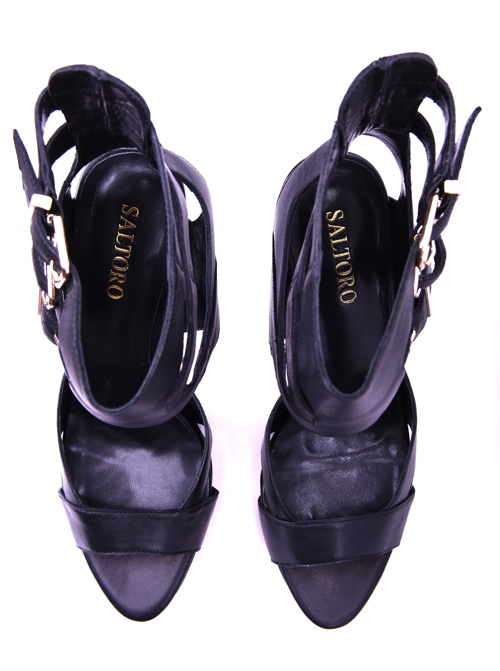 Amelia - Black High Heel Sandals-3