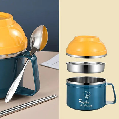 Foldable Bowl with Lid and Handle - 1pc Gift