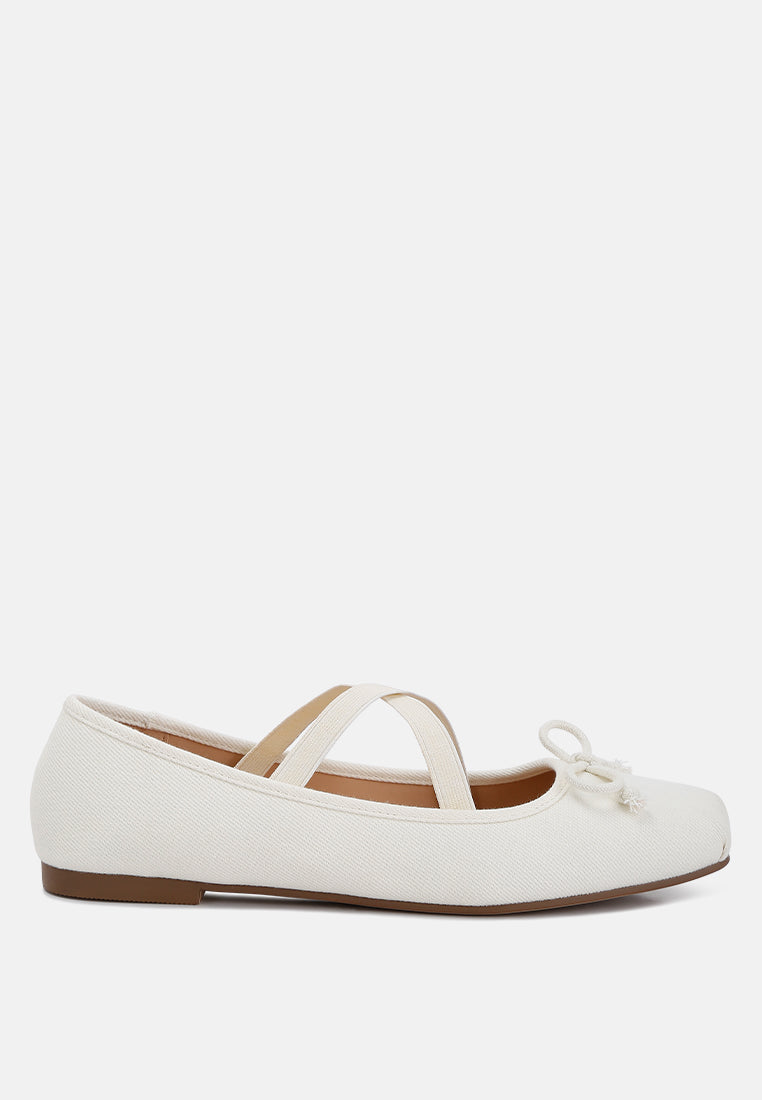 Arimer Criss Cross Strap Ballet Flats-5