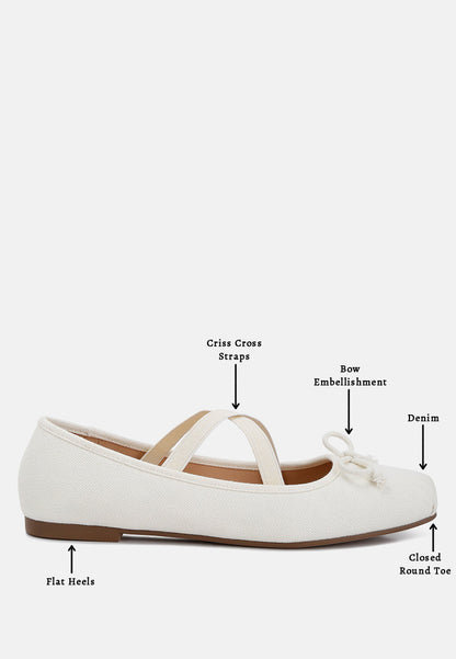 Arimer Criss Cross Strap Ballet Flats-3