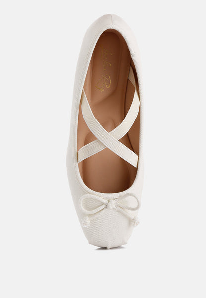 Arimer Criss Cross Strap Ballet Flats-1