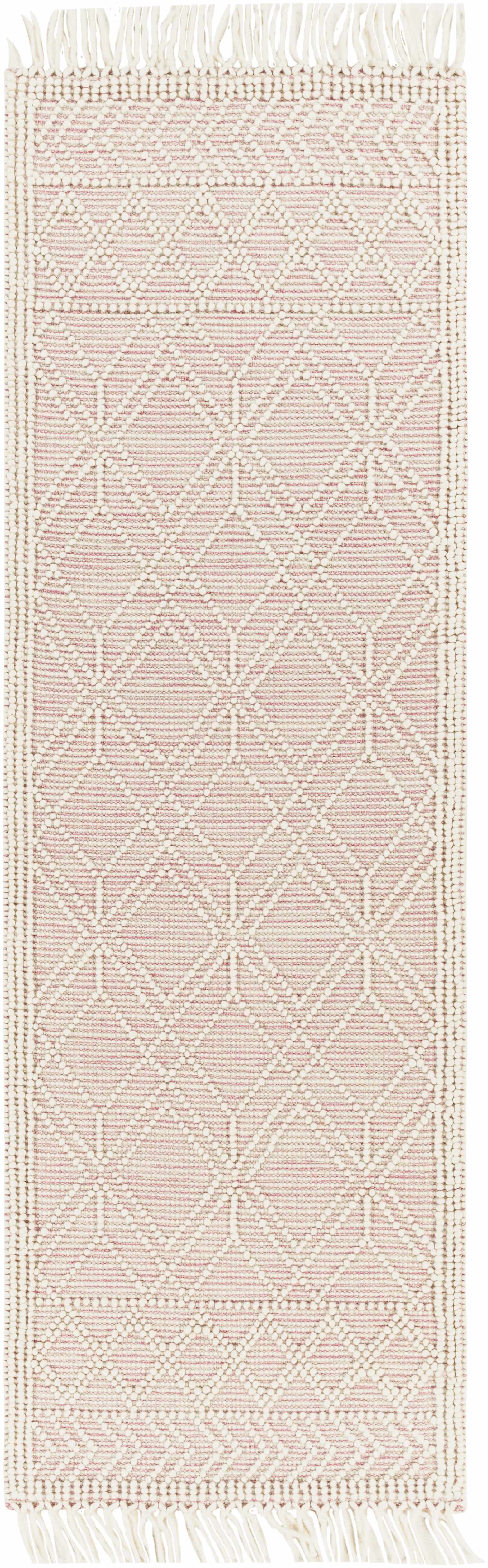 Ramsbury Soft Pink Wool Rug-5