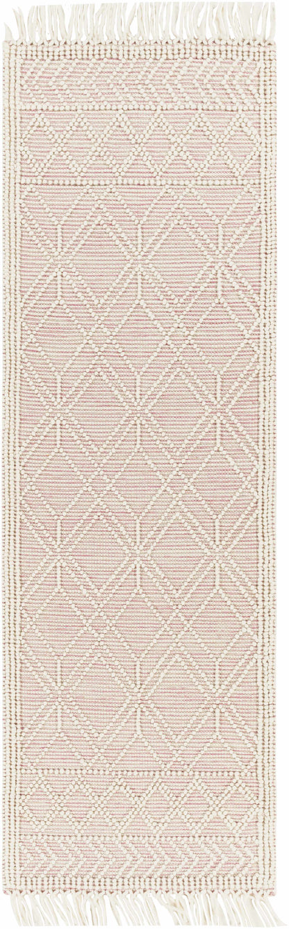 Ramsbury Soft Pink Wool Rug-5