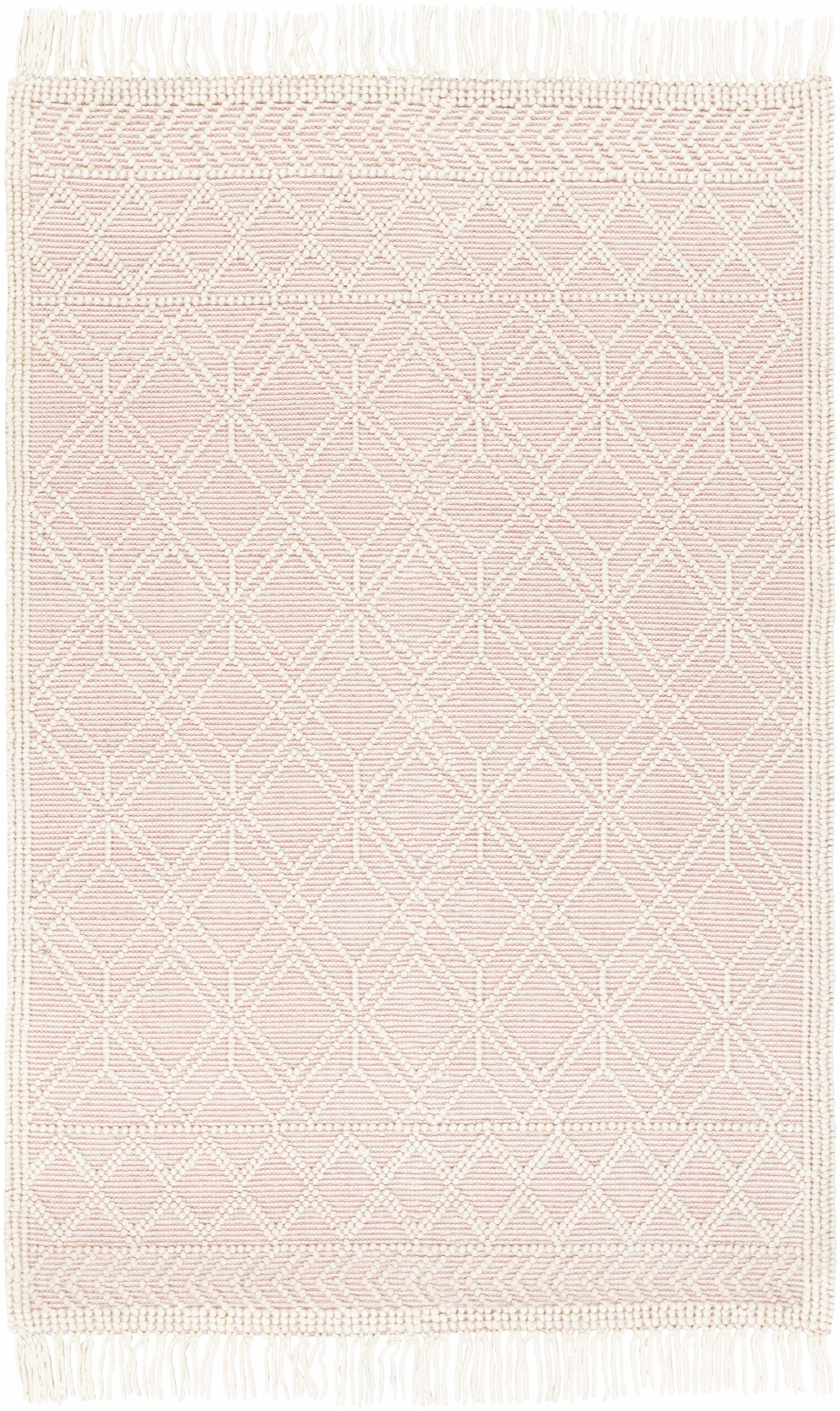Ramsbury Soft Pink Wool Rug-1
