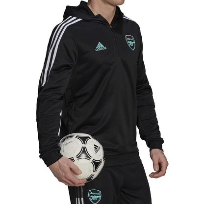 Arsenal FC black hooded training technical tracksuit 2022 - Adidas-1