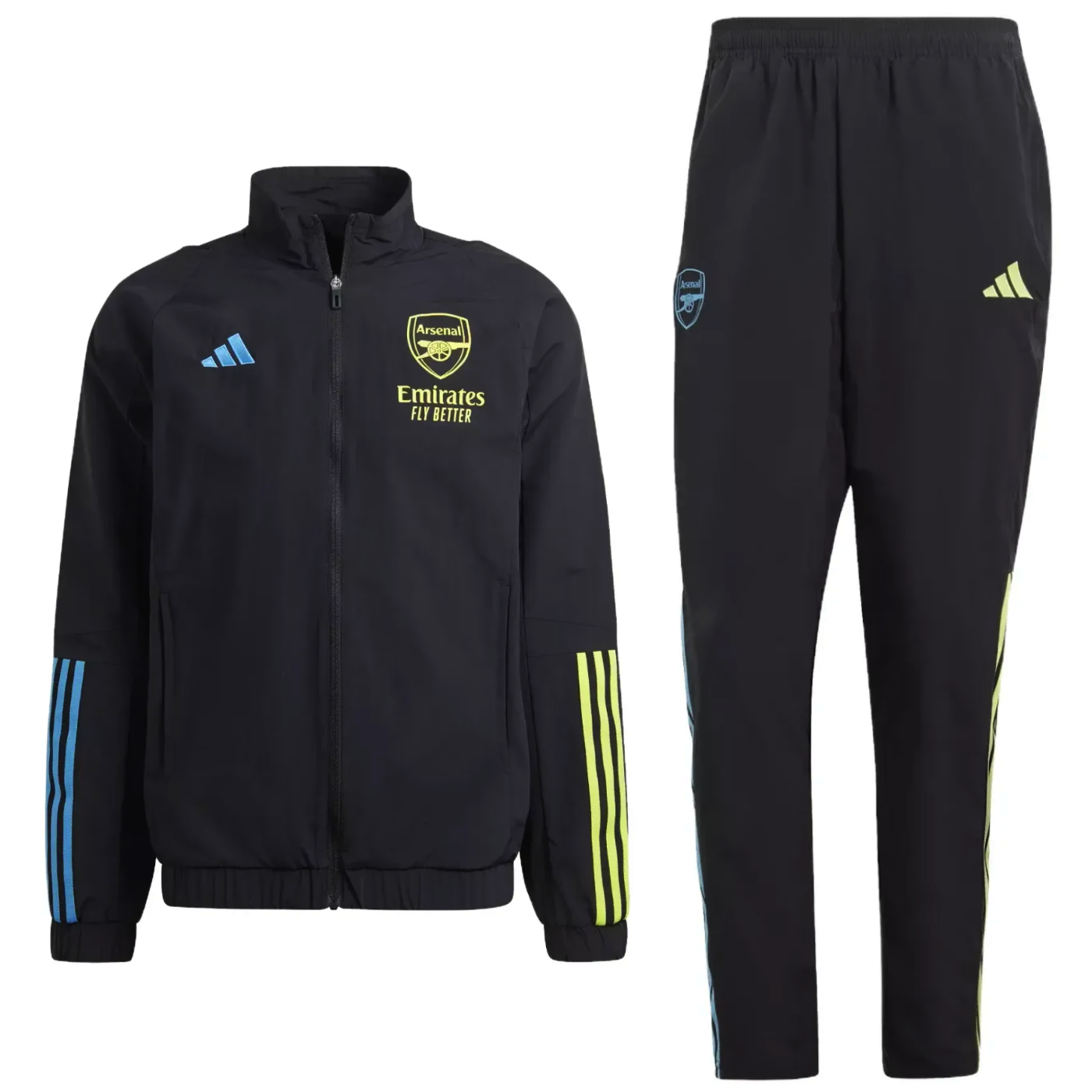 Arsenal FC black presentation Soccer tracksuit 2023/24 - Adidas-0