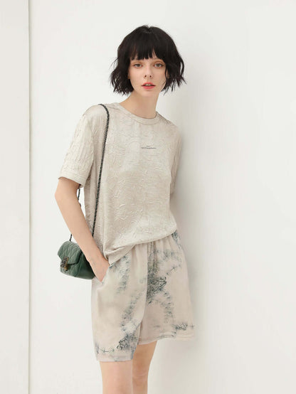 Artistic Green Printed Shorts-2