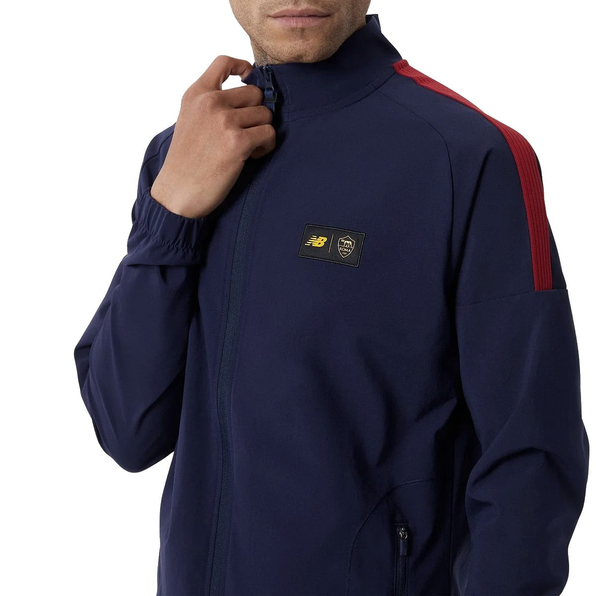 AS Roma navy presentation Soccer tracksuit 2022/23 - New Balance-1