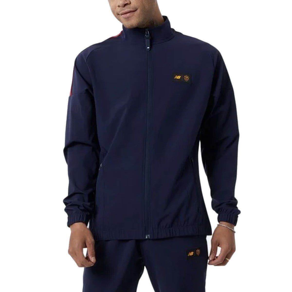 AS Roma navy presentation Soccer tracksuit 2022/23 - New Balance-0