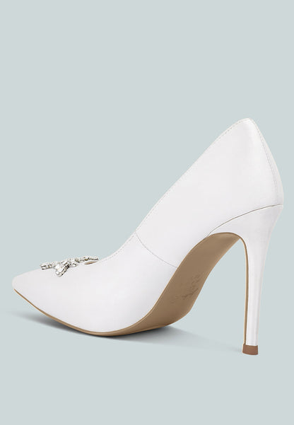 Ashlyn Rhinestones Embellished Satin Stiletto Pumps-2