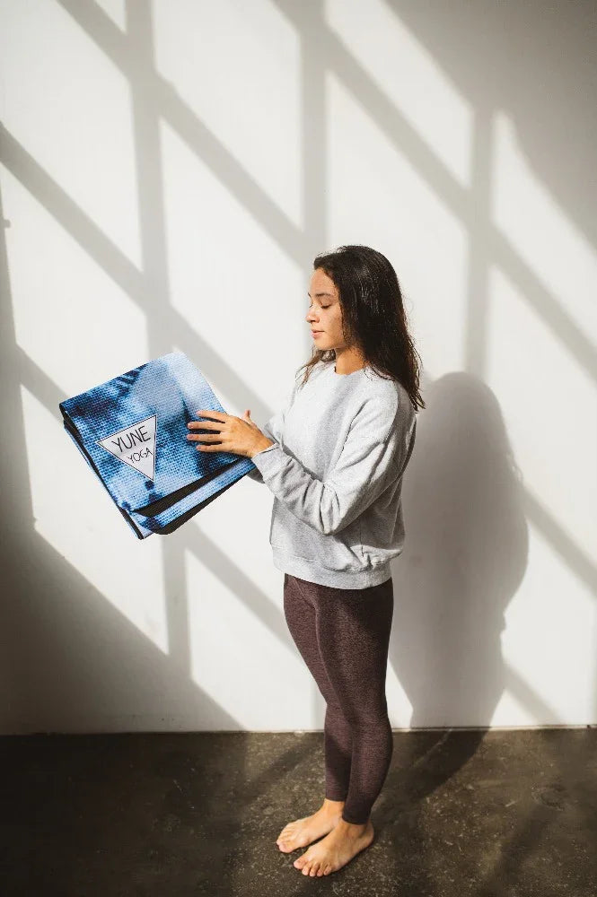 Foldable Yoga Mat Suede Top – Ataraxy | Lightweight, Travel-Friendly, Eco Yoga Mat by Yune Yoga-0