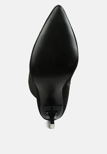 Atelier Stretch Faux Suede Stiletto Long Boots-1