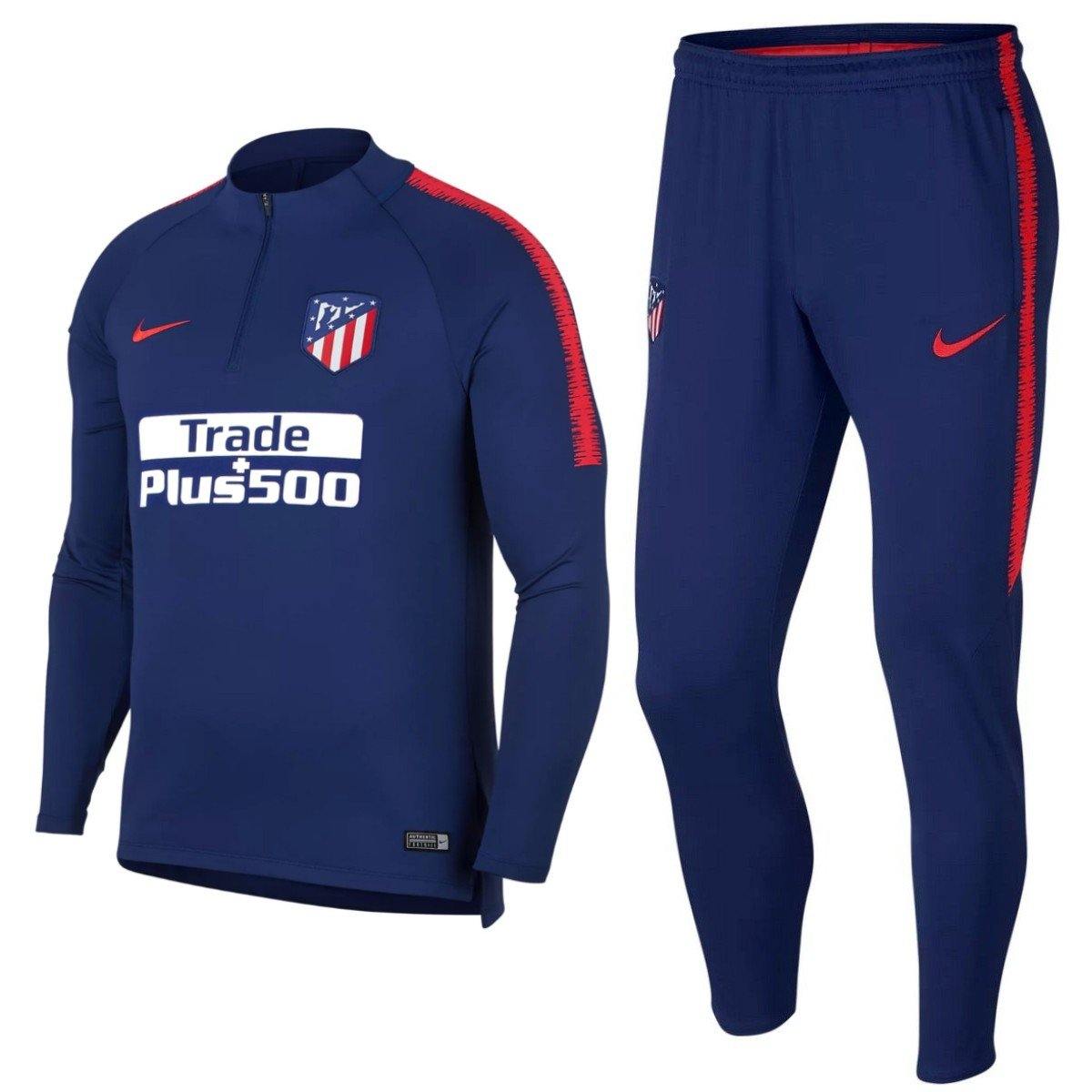 Atletico Madrid Blue Technical Training Soccer Tracksuit 2018/19 - Nike-0
