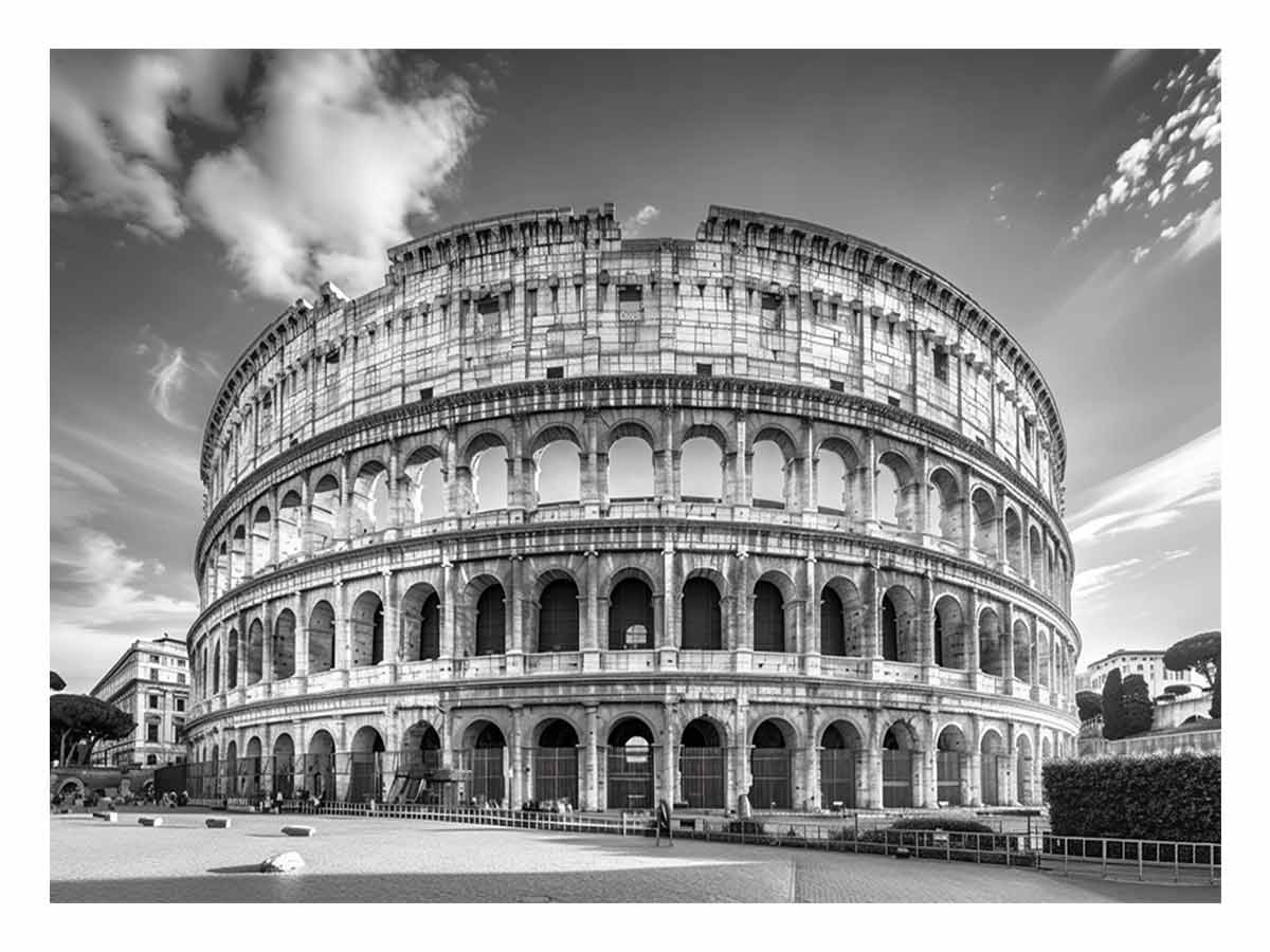 Colosseum in Rome Italy Canvas Art Print-0