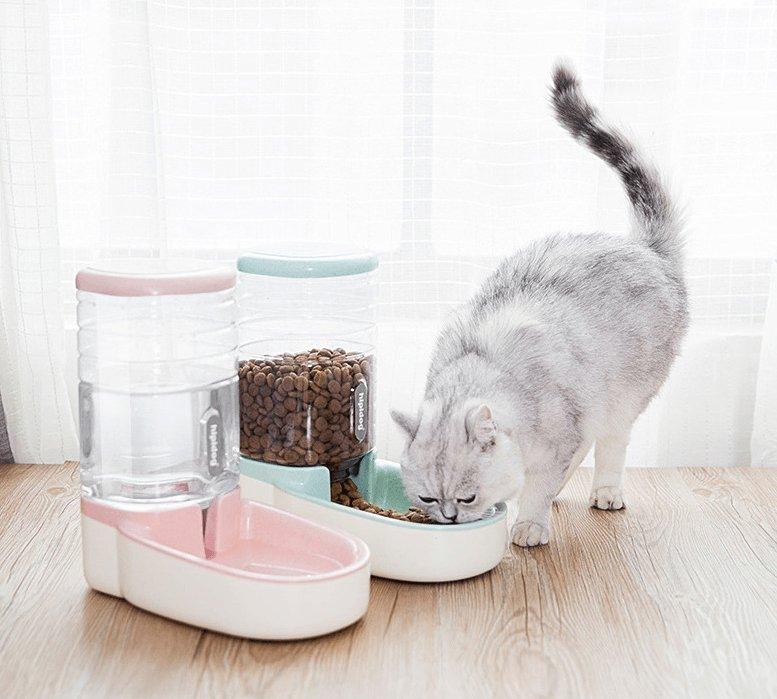 Automatic Pet Feeder And Drinking Fountain Combo-3