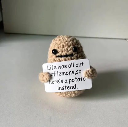 Potato Funny Expression Wool Pendant - Hand-Woven Ornament Keychain