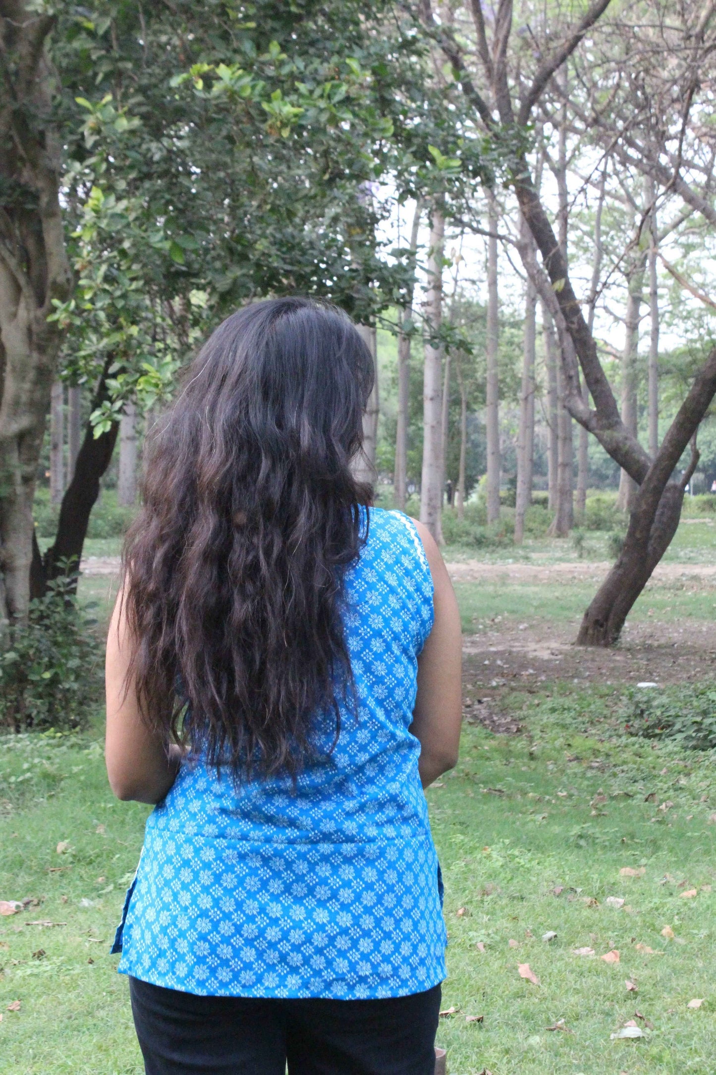 Azure Sleeveless Breeze Kurti-0