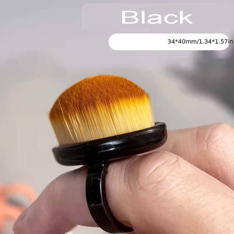 Dust Remover Brushes Ring-Shaped Manicure & Pedicure Tool with Soft Bristles-2