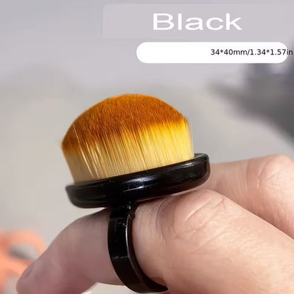 Dust Remover Brushes Ring-Shaped Manicure & Pedicure Tool with Soft Bristles-2