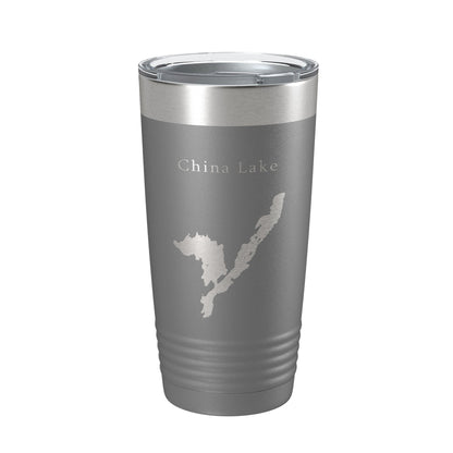 China Lake Map Tumbler Travel Mug Insulated Laser Engraved Coffee Cup Maine 20 oz-16