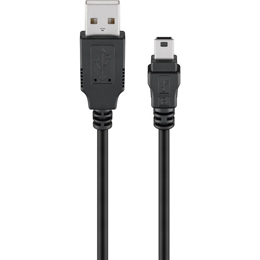 Cablu, Goobay, mini USB/USB, Cupru, 3m, Negru (50768)-0