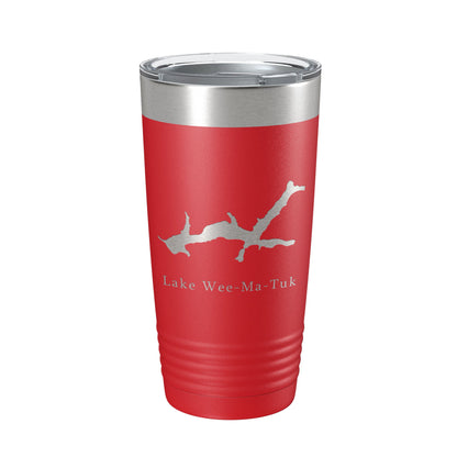 Lake Wee-Ma-Tuk Map Tumbler Travel Mug Insulated Laser Engraved Coffee Cup Illinois 20 oz-10