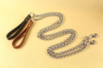 Durable Dog Leash With Anti-Bite Chain - Secure And Stylish Walks For Your Pup!-2