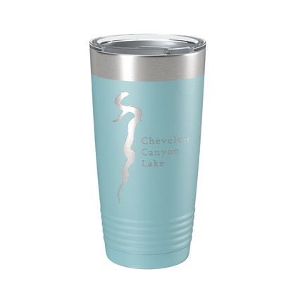 Chevelon Canyon Lake Map Tumbler Travel Mug Insulated Laser Engraved Coffee Cup Arizona 20 oz-13