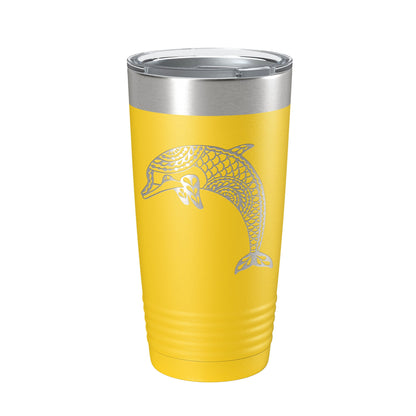 Dolphin Tumbler Zentangle Travel Mug Insulated Laser Engraved Coffee Cup 20 oz-19
