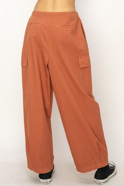 HYFVE Drawstring Cargo Wide Leg Pants-1